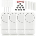 Alarmă magnetică pentru uși și ferestre 120 dB, set 4 bucăți, sistem antifurt wireless – Shackcom