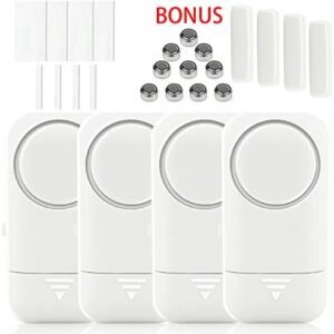 Alarmă magnetică pentru uși și ferestre 120 dB, set 4 bucăți, sistem antifurt wireless – Shackcom