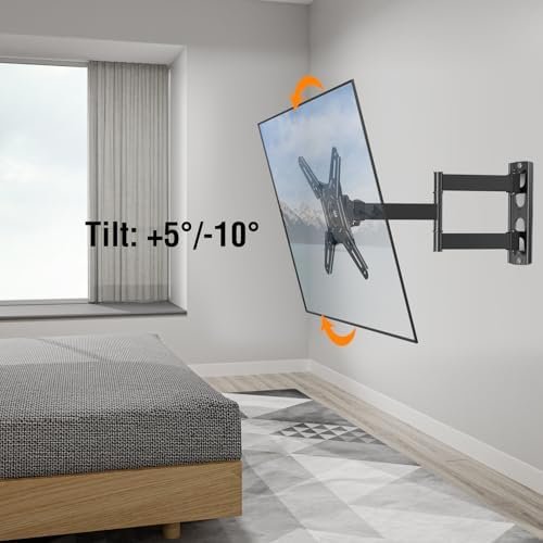 Suport TV/Monitor de perete Full Motion pentru ecrane 14–42”, braț extensibil cu rotire și înclinare, VESA 200x200 mm, max. 15 kg - imagine 8