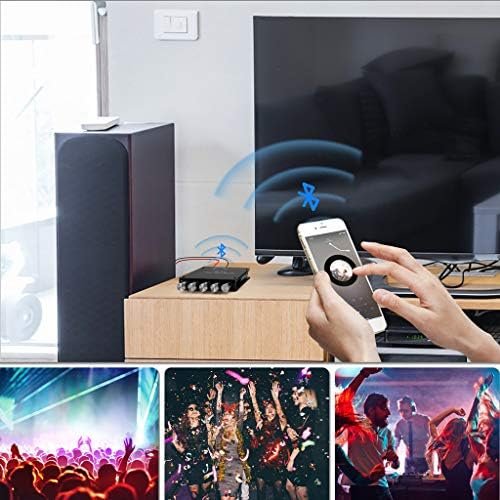 Amplificator Audio Bluetooth ZK-TB21 2.1CH 200W, 50W×2 + 100W Subwoofer, Bluetooth 5.0 & AUX, Control Bass/Treble pentru Boxe DIY - imagine 5