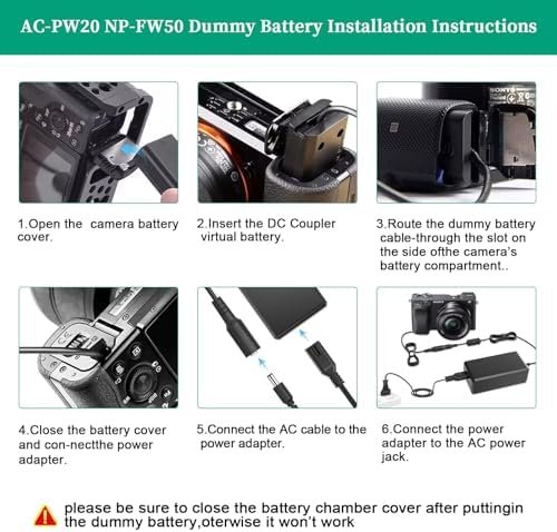 Adaptor alimentare Gonine AC-PW20 7.6V 2A (PSY0762000) pentru camere Sony – alimentare continuă tip dummy battery - imagine 4