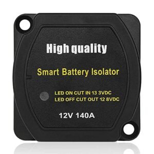 Separator Automat Baterie Duală 12V 140A VSR, Controller Dual Battery pentru Camper, Rulotă, Barcă, ATV și 4x4
