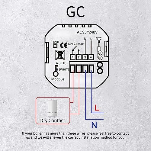 Termostat inteligent WiFi MOES pentru încălzire pe apă/gaz, control prin aplicație Tuya Smart Life, programabil, compatibil Alexa & Google Home - imagine 2