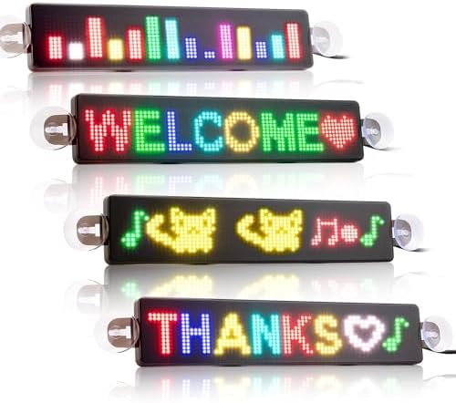 Panou LED RGB programabil cu text derulant, control Bluetooth prin aplicație, USB 5V, afișaj LED personalizabil pentru mașină, magazin, bar sau business – Leadleds - imagine 5