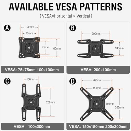 Suport TV/Monitor de perete Full Motion pentru ecrane 14–42”, braț extensibil cu rotire și înclinare, VESA 200x200 mm, max. 15 kg - imagine 6