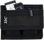 Husă / pouch JJC pentru baterii și accesorii foto, geantă compactă de depozitare cu fermoar – negru