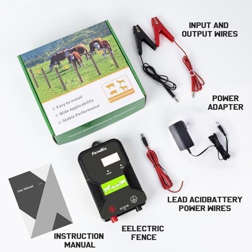 Generator electric pentru gard electric 12KV, energizator 2 Jouli cu LED indicator, rază până la 15 km, protecție animale sălbatice pentru ferme și grădini - imagine 8