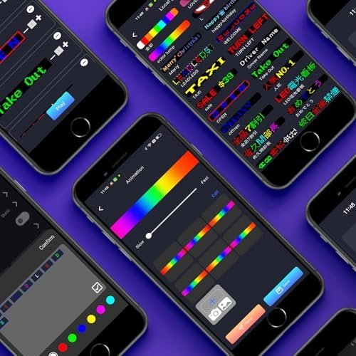 Panou LED RGB programabil cu text derulant, control Bluetooth prin aplicație, USB 5V, afișaj LED personalizabil pentru mașină, magazin, bar sau business – Leadleds - imagine 6