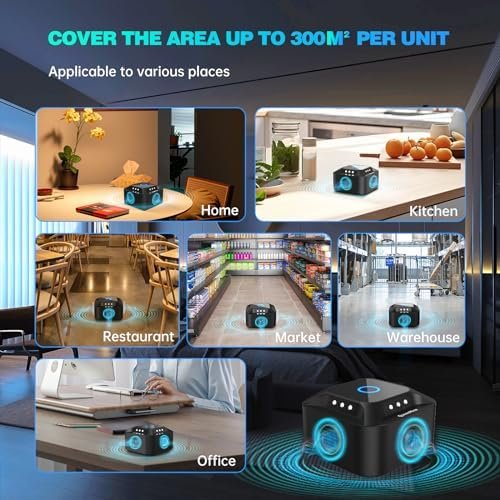 Aparat cu ultrasunete anti-șoareci și șobolani 360°, frecvență reglabilă, cu lumină LED stroboscopică, repelent rozătoare pentru priză – interior - imagine 7