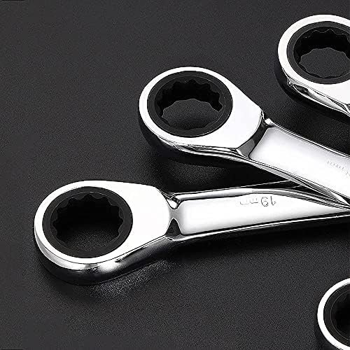 Set chei combinate cu clichet 8–19 mm, 72 dinți, din oțel Chrome Vanadium, în husă rulabilă – AIRAJ - imagine 8