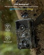 Cameră de vânătoare usogood 4K 36MP cu Night Vision, senzor mișcare PIR și IP66 Waterproof