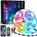 Bandă LED RGB 3M cu senzor de mișcare, 3 moduri, control APP & telecomandă, sincronizare muzică, iluminare ambientală