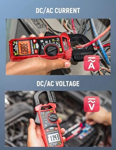 Clește Ampermetric Digital KAIWEETS KC604 AC/DC, True RMS 400A, Multimetru cu Temperatură, NCV, LowZ, LPF, Lanternă și Ecran Iluminat - imagine 4