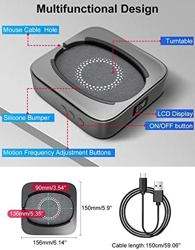 Mouse Mover mecanic Meatanty, dispozitiv automat pentru mișcarea mouse-ului, super silențios, interval reglabil, menține PC-ul activ pentru birou și remote work - imagine 9