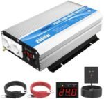 Invertor GIANDEL 2000W Pure Sine Wave 24V → 230V cu telecomandă, 2 prize EU, USB 2.4A și display LED pentru autorulotă, camping și sisteme off-grid