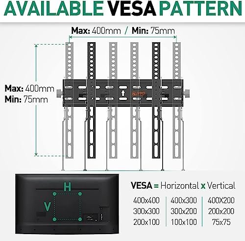 Suport TV de perete înclinat ELIVED pentru televizoare 26–55”, ultra slim, montaj ușor cu reglare înclinare, VESA 400x400 mm, max. 45 kg - imagine 2