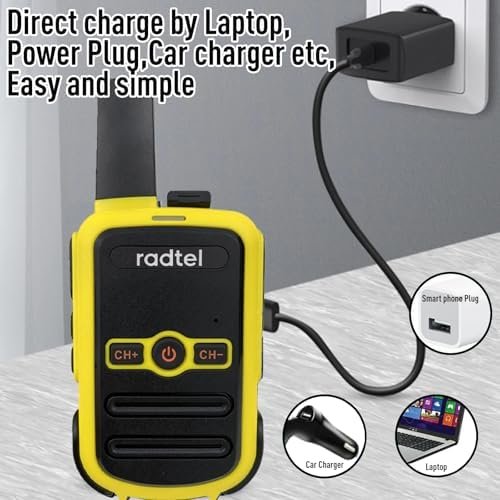 Set 2 walkie-talkie Radtel RT12 reîncărcabile USB, stații radio FRS cu rază lungă, 16 canale, funcție VOX handsfree, pentru camping și drumeții - imagine 6
