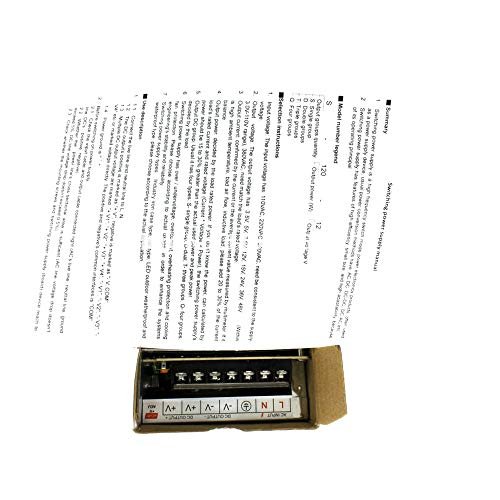 Sursă de alimentare switching S-120-12, 120W, 12V DC 10A, convertor AC 110V/220V la DC 12V pentru LED, CCTV și electronice - imagine 3