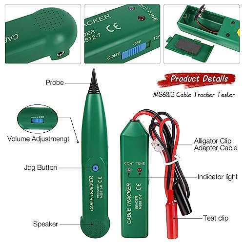 Tester și Detector Cabluri Multifuncțional, Cable Tracker pentru Fire Întrerupte, Rețea LAN, Telefonie - imagine 2