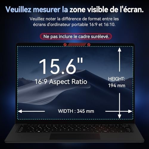 Filtru de confidențialitate laptop Protescreen 15.6” 16:9, protecție 360°, anti blue light & anti-glare - imagine 6