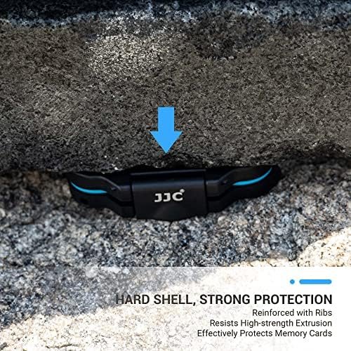 Cutie portabilă JJC pentru carduri de memorie, 12 sloturi – 4× CFexpress Type A + 8× MicroSD, rezistentă la apă și șocuri - imagine 6