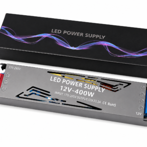 Sursă alimentare LED 12V 400W, transformator LED 33.3A, driver tensiune constantă 170–265V pentru benzi LED, camere CCTV și iluminat