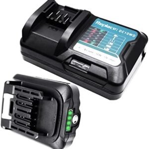 Acumulator Compatibil Makita BL1021B 12V 2.0Ah Li-Ion cu Încărcător DC10WD, pentru Seria Makita CXT 12V MAX