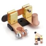 Întrerupător separator baterie GEARZAAR 12V/24V din alamă – 250A, tip Knife Switch pentru autoturisme, rulote, bărci și utilaje