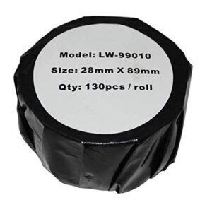 Etichete Compatibile Dymo LW99010, 89 × 28 mm, pentru Dymo LabelWriter 300/400/450, 10 Role × 130 Etichete