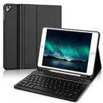 Husă cu Tastatură Bluetooth și Trackpad pentru iPad 10.2” (Gen 7/8/9) / iPad Air 3 / iPad Pro 10.5” – Tastatură Magnetică Detasabilă QWERTZ, Negru
