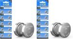 Set 20 baterii LiCB 395 / SR927SW / 399, oxid de argint 1.55V, pentru ceasuri și dispozitive electronice