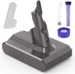 Baterie Compatibilă Dyson V7 21.6V 4600mAh, pentru V7 Absolute / Motorhead / Fluffy / Trigger, cu 2 Filtre și Perie Incluse