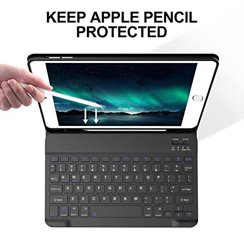 Husă cu Tastatură Bluetooth și Trackpad pentru iPad 10.2” (Gen 7/8/9) / iPad Air 3 / iPad Pro 10.5” – Tastatură Magnetică Detasabilă QWERTZ, Negru - imagine 5