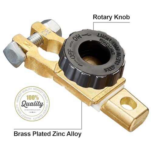 Set 2 Întrerupătoare Separator Baterie 12V/24V 125A – Comutator Rotativ pentru Borna Negativă, Auto, Camion, Barcă, Rulotă - imagine 6