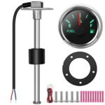 Indicator Nivel Combustibil și Apă cu Senzor Inox, 8 Culori Iluminare LED, pentru Barcă, Auto, Camper, Rezervor Combustibil/Apă