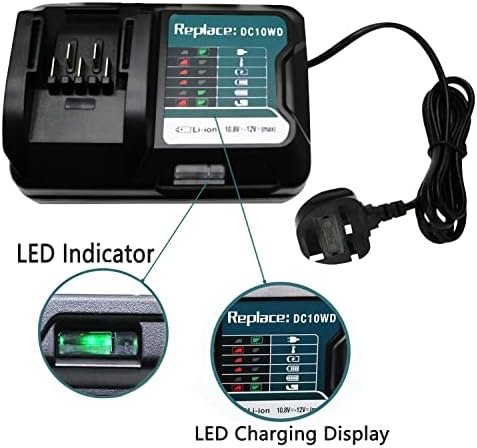 Acumulator Compatibil Makita BL1021B 12V 2.0Ah Li-Ion cu Încărcător DC10WD, pentru Seria Makita CXT 12V MAX - imagine 3