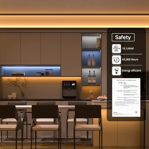 Bandă LED RGBW BTF-LIGHTING 5M, 5050 RGB + Alb Cald 2700K, 12V, 300 LED-uri, 60 LED/m, pentru Decor Interior - imagine 2