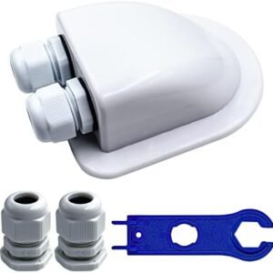 Trecere Etanșă Cabluri Panouri Solare IP68 cu 2 Intrări, ABS Rezistent UV, pentru Rulotă, Camper, Barcă și Sisteme Fotovoltaice