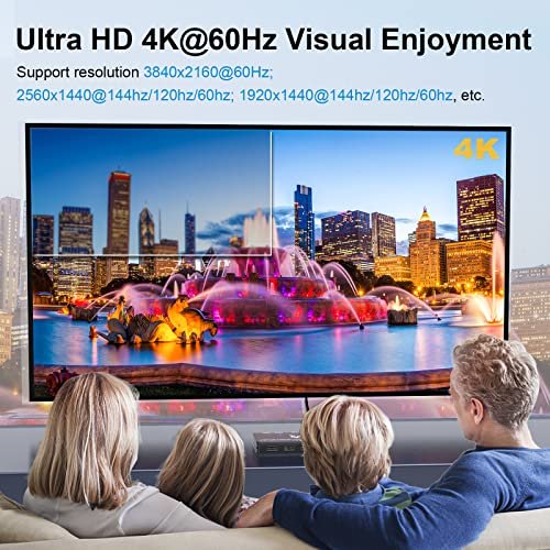 Switch KVM USB-C pentru 2 Laptopuri/PC Type-C, 4K 60Hz, Partajare Monitor HDMI, Tastatură și Mouse, PD 100W Fast Charging - imagine 5