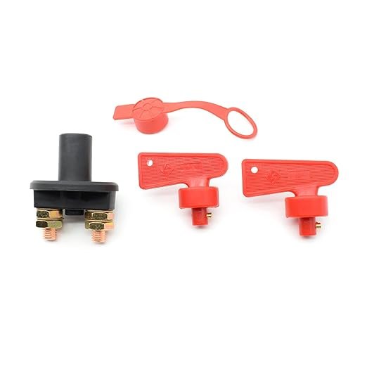 Întrerupător Principal Baterie 12V/24V 100A cu 2 Chei și Capac Waterproof, Battery Isolator Switch pentru Auto, Moto, Barcă, Camper - imagine 3