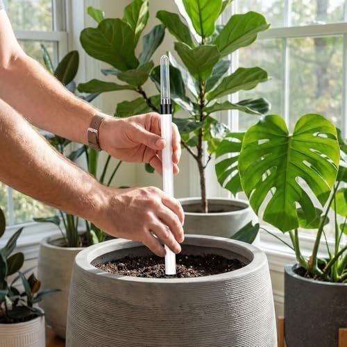 Set 2 Indicatori Nivel Apă pentru Ghivece 36 cm, Indicator Udare Plante de Interior, Sistem Reminder pentru Lipsă Apă în Ghiveci - imagine 7