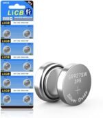 Set 10 baterii LiCB 395 / SR927SW / 399, oxid de argint 1.55V, pentru ceasuri, calculatoare, telecomenzi și dispozitive electronice