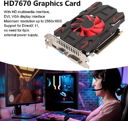 AMD HD7670 4GB DDR5 Placă Video, 128-bit, PCIe x16, HDMI/DVI/VGA, cu Ventilator, pentru Desktop PC - imagine 5