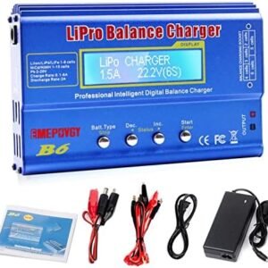 Încărcător inteligent B6 Balance LiPo 80W 6A cu alimentare AC inclusă pentru baterii LiPo/Li-Ion/LiFe/NiMH/NiCd/Pb