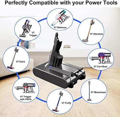 Baterie Compatibilă Dyson V7 6000mAh 21.6V cu 2 Filtre Incluse, pentru V7 Animal / Motorhead / Fluffy / Trigger / SV11 - imagine 6