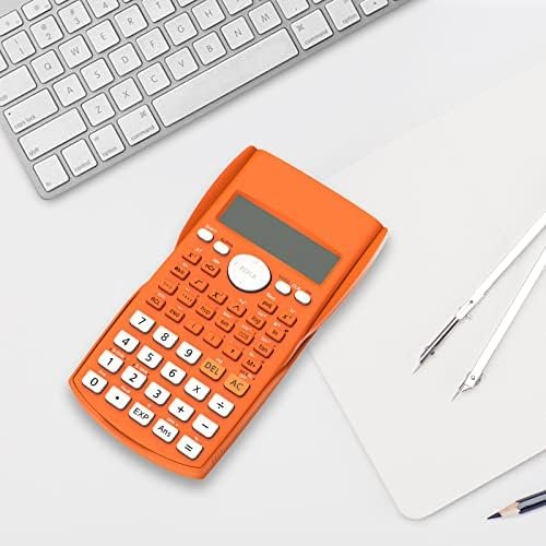 Calculator Științific Helect cu 240 Funcții, Ecran 2 Linii, 12 Digiți, pentru Școală, Facultate și Birou – Portocaliu - imagine 7