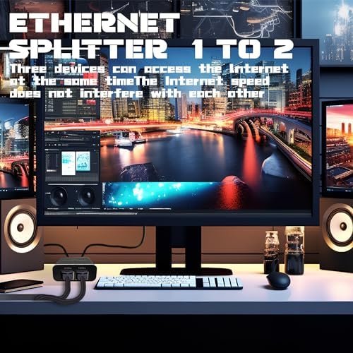 Splitter Ethernet Gigabit RJ45 1 la 2 LIEZHUA, 1000 Mbps, Adaptor Internet LAN cu Alimentare USB, Compatibil Cat5/Cat6/Cat7/Cat8 - imagine 8