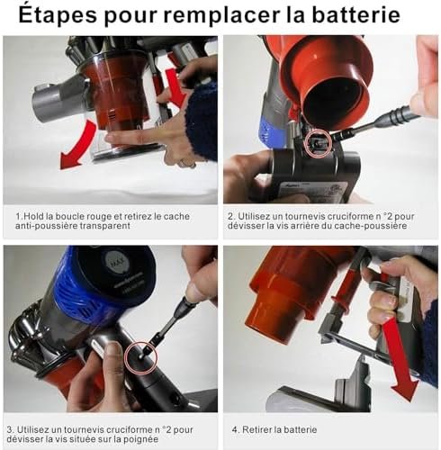 Baterie Compatibilă Dyson V6 6000mAh 21.6V cu Filtru și Perie Incluse, pentru DC58 / DC59 / DC61 / DC62 / DC74 / SV03 / SV09 - imagine 7