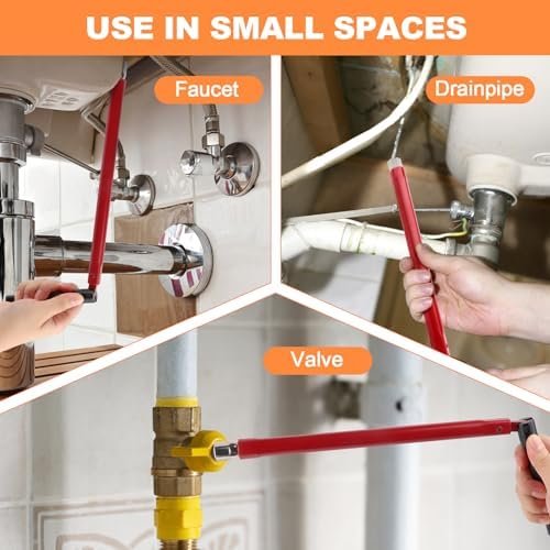 Cheie Profesională pentru Montaj Baterii Sanitare 8–12 mm, Set 6 Piese pentru Robinet Chiuvetă și Lavoar, Unealtă Instalare Baterii Sanitare - imagine 2