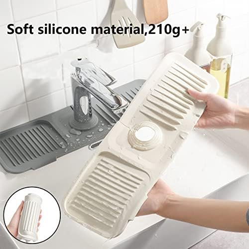 Covoraș din Silicon pentru Baterie Chiuvetă – Protecție Împotriva Stropilor și Scurgerii Apei, Tavă de Scurgere pentru Bucătărie și Baie, Verde - imagine 5